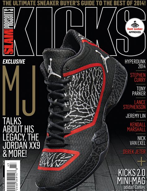 SLAM Presents KICKS 17: The Air Jordan XX9 appeared on the cover of the 17th issue of KICKS Magazine (2014). Nike Magazine, Nick Van Exel, Single Summer, Shoe Pictures, Lance Stephenson, Slam Magazine, Sneakers Guide, Boss Shoes, Magazine Cover Ideas