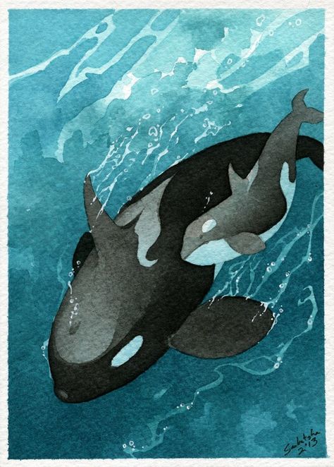 Orca Art, Piskel Art, Zestaw Ikon, Orca Whale, Whale Art, Orca Whales, Mother Baby, Killer Whales, Ocean Animals