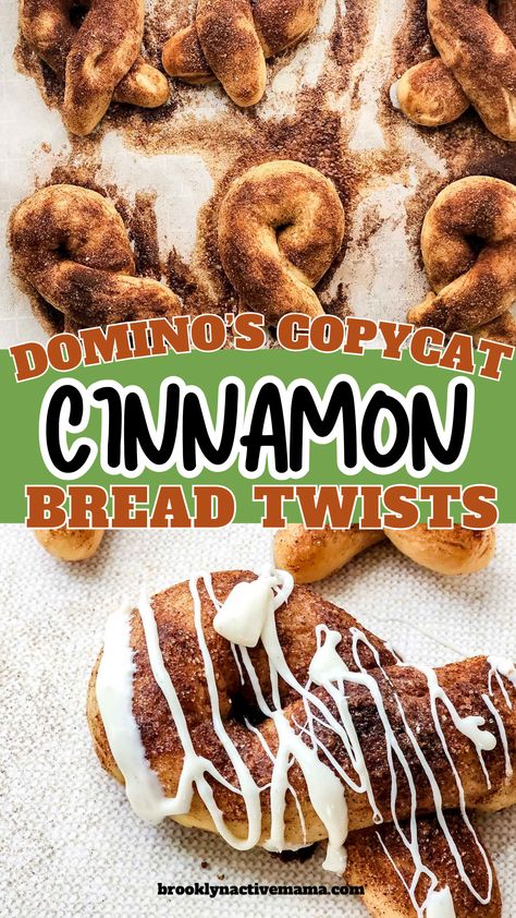 Cinnamon Twist Bread Recipe, Dominos Cinnamon Twists Recipe, Copycat Dominos Cinnamon Twists, Pizza Dough Cinnamon Twists, Dominos Cinnamon Bread Twists, Dominos Cheese Bread Recipe, Tik Tok Snacks, Cinnamon Bread Twists, Dominos Recipe