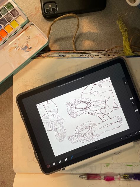 Drawing Pad Aesthetic, Drawing On Tablet Aesthetic, Digital Artist Life Aesthetic, Animation School Aesthetic, Digital Painting Aesthetic, Digital Artist Aesthetic Job, Animating Aesthetic, Digital Art Student Aesthetic, Digital Art Ipad Aesthetic