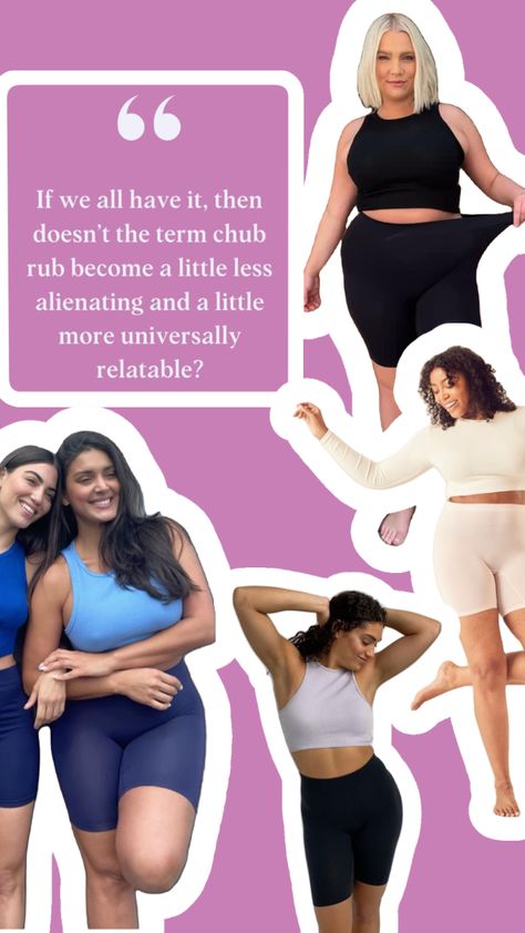 “Chub rub” isn’t a bad word. #ChubRub #ThighChafing #BodyConfidence #BodyPositivity #BodyNeutrality #ThighSociety Leg Rash, Inner Thigh Chafing, Thigh Rub, Thigh Chafing, Anti Chafing Shorts, Chub Rub, Some Inspirational Quotes, Anti Chafing, Body Confidence