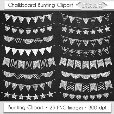 Chalkboard Bunting Clipart Flags Clipart Doodle Bunting by skaior Handmade Poster Design, Bunting Clipart, Chalkboard Fonts, Handmade Poster, Chalkboard Lettering, Happy Birthday Signs, Chalkboard Designs, Graduation Signs, Art Invitation