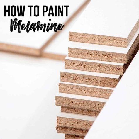 Can you paint melamine? Yes! Here's how... - The Handyman's Daughter Painting Laminate Kitchen Cabinets, Painting Laminate Cabinets, Painting Melamine, Kitchen Rehab, Painting Tricks, Ugly Kitchen, Kitchen Cabinets Color Combination, Laminate Kitchen Cabinets, Melamine Cabinets