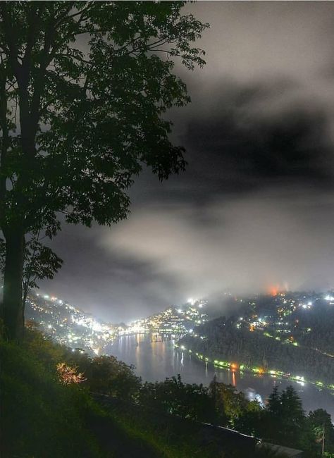 night light of Nainital uttarakhand Yeh Raatein Yeh Mausam, Nainital Uttarakhand, Mind Is Everything, India Travel Places, Whole Universe, Scenic Travel, Mussoorie, Nainital, Landscape Photography Nature