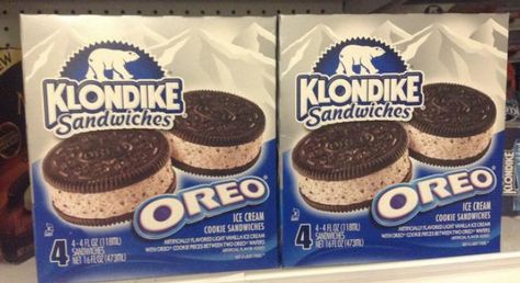 Klondike Bar, Oreo Stuffed Chocolate Chip Cookies, Cookie Sandwich, Ice Cream Bars, Oreo Flavors, Ice Cream Brands, Mint Ice Cream, Chocolate Chip Cookie Bars, Themed Desserts