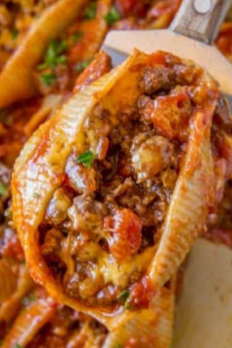 Stuffed Shells Recipes, Taco Stuffed Shells Recipe, Healthy Recipes For Two, Jumbo Shell Recipes, Stuffed Shells Beef, Healthy Quinoa Recipes, Shells Stuffed, Chicken Stuffed Shells, Stuffed Shells Ricotta