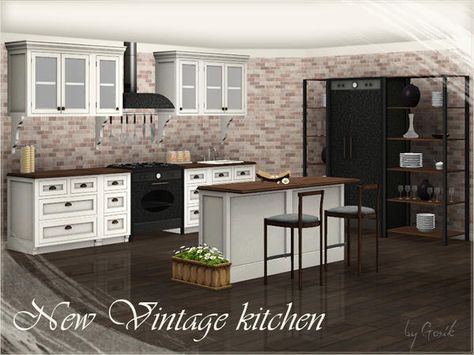 Gosik's New Vintage kitchen - part 1 Sims 3 Kitchen Cc, Ts3 Furniture Cc, Sims 3 Kitchen Ideas, Sims 2 Kitchen Cc, Sims 3 Build Cc, Ts3 Cc Furniture, Ts3cc Furniture, Sims4cc Kitchen, Sims 3 Furniture Cc