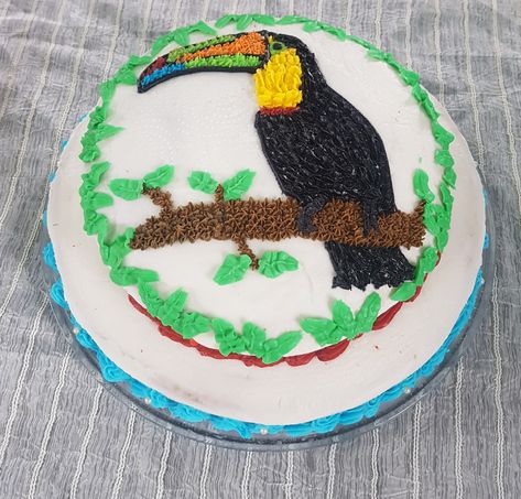 Keel-build Toucan Bird Toucan Cake, Jungle Bird, Jungle Birds, Toucan Bird, Bird Party, Cake Stuff, Tropical Bird, Tropical Birds, 8th Birthday