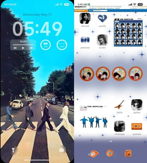 The Beatles Phone Case, Beatles Homescreen, Widgets Phone Ideas, Phone Widgets Aesthetic Ideas, Widgets Aesthetic Wallpaper Ideas, Beatles Widget, Ios 16 Wallpaper Iphone Widget Ideas, The Beatles Wallpaper Iphone, The Beatles Wallpaper Aesthetic