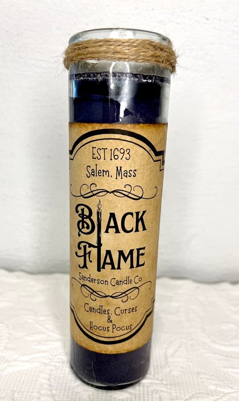 Black flame candle