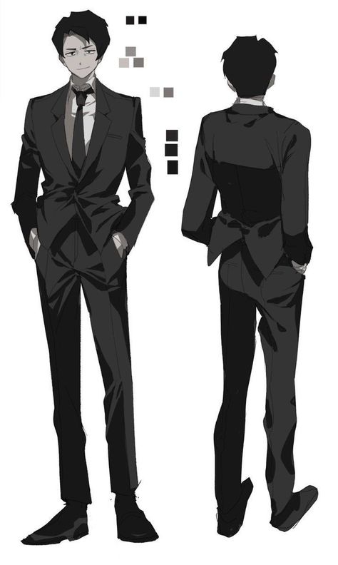 Suit Drawing, Men In Suits, Fashion Design Drawings, Drawing Clothes, 영감을 주는 캐릭터, Art Poses, Anime Poses Reference, Digital Art Tutorial, Drawing Base