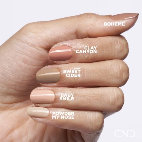 Meet Sweet Cider from our new #CNDAutumnAddict collection, a freshly mulled light brown. Available in CND Shellac and CND Vinylux. Cnd Shellac Brown Colors, Cnd Vinylux Colors, Cnd Shellac Colors, Shellac Nail Colors, Cnd Colours, Cnd Shellac Nails, Shellac Colors, Cnd Nails, Baby Smile