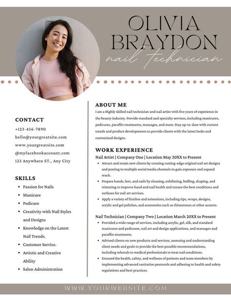 Esthetician Resume, Unique Resume Template, Artist Cv, Microsoft Word 2010, Template Resume, Downloadable Resume Template, Camera Shy, Creative Resume Templates, Modern Fonts