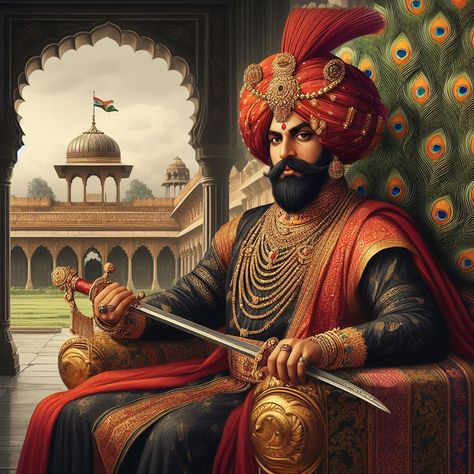 Prithviraj Chauhan Artwork Prithviraj Chauhan, Indian King, Ancient Kings, Vishnu Wallpapers, Warriors Wallpaper, Shivaji Maharaj, History Of India, Lord Vishnu Wallpapers, Photo Art Frame