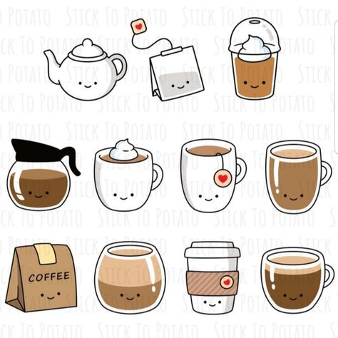 Coffee Doodle, Kawaii Clipart, Cute Easy Doodles, Bullet Journal Diy, Minimalist Tattoos, Bullet Journal Design Ideas, Easy Doodle Art, Easy Doodles Drawings, Cute Doodles Drawings