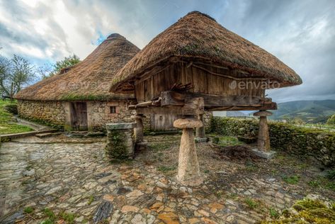 Ancient Celtic houses called Palloza by luisvilanova. Ancient Celtic houses, called Palloza, in the eastern mountain of Galicia, in Piornedo, in Ancares.#called, #Palloza, #houses, #Ancient Fairytale House, Thatched House, Eco Architecture, Unusual Buildings, Medieval Houses, Ancient Mysteries, Round House, House Architecture Design, Historical Architecture