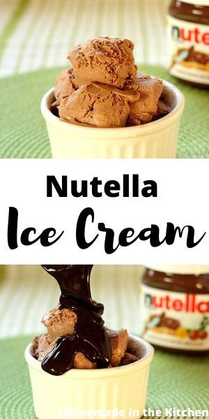 Learn how to make a small batch of homemade no cook egg free Nutella Ice Cream in a blender with 5 ingredients! #homemadeinthekitchen #nutellaicecream #homemadeicecream #nutellarecipes Egg Free Ice Cream Maker Recipe, How To Make Nutella Ice Cream, No Egg Ice Cream Maker Recipes, Ninja Creami Nutella Ice Cream, Ice Cream In A Blender, Eggless Ice Cream, Nutella Ice Cream Recipe, Healthy Chocolate Ice Cream, Freezer Desserts