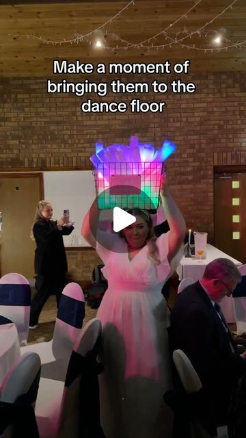 Ollie McGrath and Lydia George - Wedding Content Creator UK on Instagram: "This is a guaranteed way to get a full dance floor. 💃🕺

#wedding #glowsticks #glowstickswedding #weddingtok #weddinginspiration  #weddingsurprise #weddingsecret #weddinginspo #ukwedding #Weddingcontentcreator

[video description: the bride and groom surprise their wedding guests by bringing foam light up glow sticks on the dance floor. Guests react excitingly to the glow sticks and jumping up and down with them in the air]" Glowstick Wedding Dance Floor, Light Up Glow Sticks Wedding, Wedding Content, Dance Floor Wedding, Diy Vinyl, On The Dance Floor, Glow Sticks, The Glow, Wedding Guests