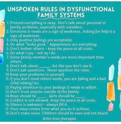 Dysfunctional Families, Unspoken Rules, Better Mental Health, Emotionally Drained, Toxic Family, Family Systems, Family Problems, Keep The Peace, Family Rules