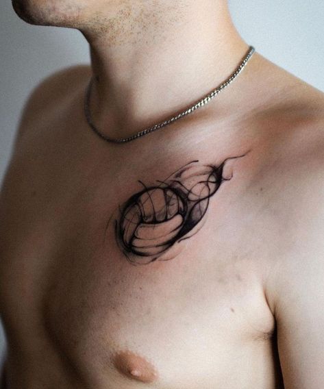 Volley Tattoo, Volleyball Tattoo Ideas, Volleyball Tattoo, Sport Tattoos, Tatuagem Masculina Pequena, Bodybuilding Pictures, Line Art Tattoos, Jewelry Tattoo, Abstract Tattoo