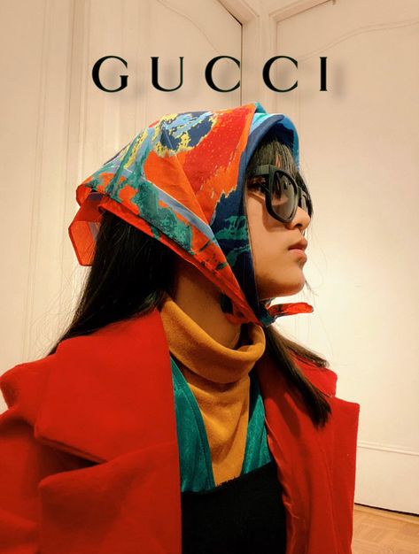 Scarf Editorial, Gucci Photography, Gucci Campaign, Gucci Bloom, Creative Portrait Photography, Fashion Portfolio, Photoshoot Concept, Gucci Models, Creative Portraits