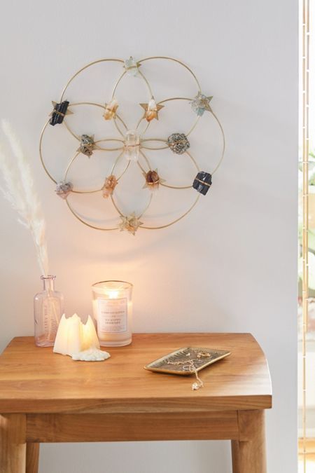 Crystal Storage, White Sparrow, Grid Wall, Meditation Room Decor, Crystal Room, Summer Deco, Zen Room, Healing Space, Crystal Grids