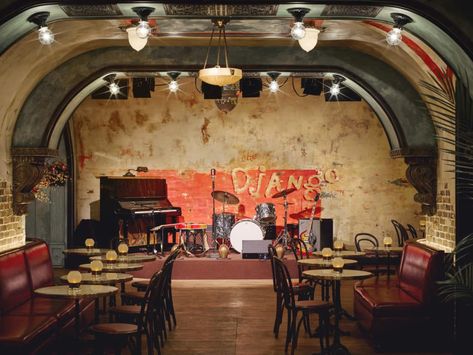 Jazz Club Interior, Speakeasy Design, Birthday Ideas Nyc, Cabaret Theater, Bar Concert, Million Dollar Quartet, New York Jazz, Music Cafe, Live Music Bar