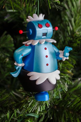 Pañuelos Familia® Chic Metallic. Un Toque Chic que le dará brillo a cualquier lugar. Rosie The Robot, Christmas Robot, George Jetson, Nerdy Style, Childhood Cartoons, 3d Printing Art, The Jetsons, Disney Things, Mercury Glass Ornaments