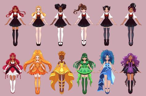 Sirens of Glacera (Magical Girl OCs) by BlueAngel1812 on DeviantArt Magical Girl Outfit Ideas, Magical Girl Oc, Girl Outfit Ideas, Magical Girl Outfit, Girl Oc, Magical Boy, Random Image, Girls Characters, Sirens