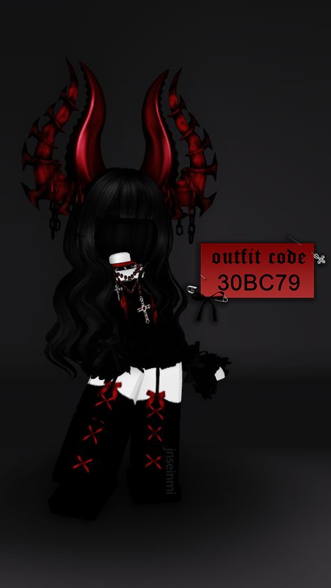 https://www.roblox.com/users/4546492146/profile Roblox Demon Outfit Codes, Roblox Female Avatar Codes, Emo Roblox Username Ideas, Goth Roblox Avatars, Roblox Usernames, Scream Outfits, Outfit Ideas Emo, Goth Fits, Roblox Ava