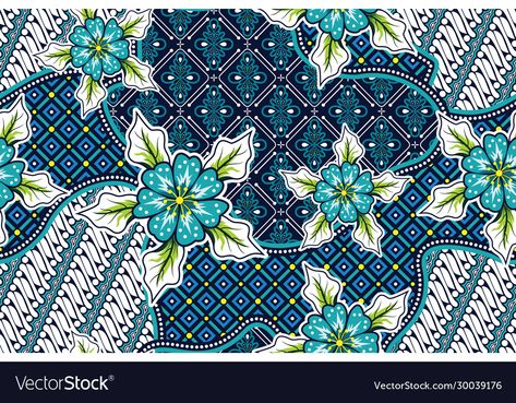 Batik Vector, Malaysian Batik, Motif Vector, Illustration Flower, Batik Motif, Floral Vector, Floral Upholstery, Motif Batik, Batik Art