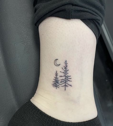 Norway Tattoo, Maine Tattoo, Small Nature Tattoo, Simple Tree Tattoo, Roots Tattoo, Earthy Tattoos, Cute Matching Tattoos, Ankle Tattoos For Women, Mom Tattoo Designs