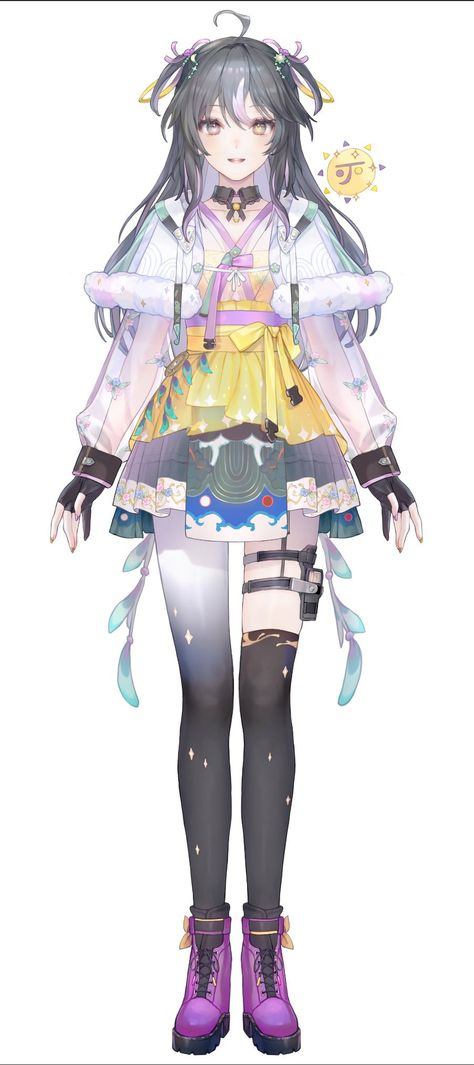 Vtuber Models Ideas, Vtuber Moodboard, Adopt Clothes, Vtuber Reference, Model Vtuber, Live2d Model, Vtuber Model, Stream Overlay, Drawing Lessons