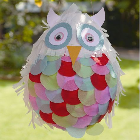 Owl Pinata | Craft Ideas & Inspirational Projects | Hobbycraft Pinata Diy, Owl Birthday Parties, Piñata Ideas, Diy Pinata, Owl Birthday, Owl Party, Paper Mache Crafts, Craft Tutorial, Crafts For Girls