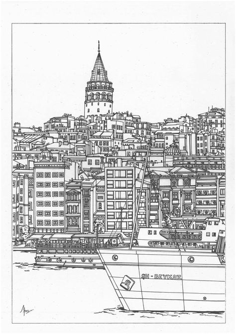 Original black & white drawing by Lera Ryazanceva (Albania). This one-of-a-kind ink on paper drawing measures 7W x 10.8 H inches, and is framed. The architecture drawing ships in a box directly from the artist's studio and is covered by the 14-day satisfaction guarantee from Saatchi Art, so you can buy with confidence. White Drawing, Handmade Artwork, Black And White Drawing, Paper Drawing, City Architecture, Ink On Paper, Print Inspiration, Drawing Prints, Art Buyer