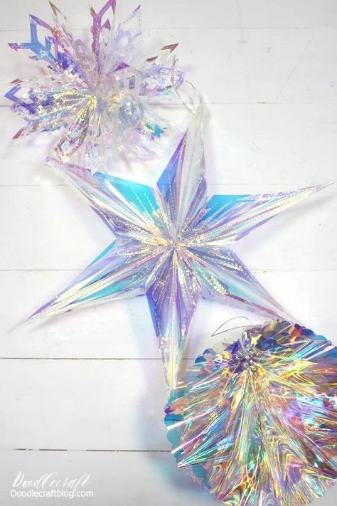 Unicorn Christmas Tree with Iridescent Decorations from Oriental Trading Iridescent Christmas Ornaments, Unicorn Christmas Decorations, Iridescent Christmas Tree Ornaments, Holographic Christmas Decor, Irredescent Christmas Tree Decor, Irridescent Christmas Tree Ideas, Holographic Christmas Tree, Iridescent Christmas Tree Decorations, Iridescent Christmas Decor