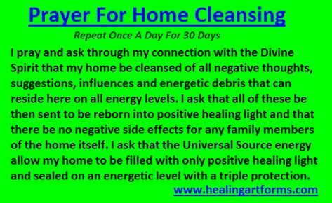 House Cleansing Prayer, Smudging Prayer, Energy Aura, Home Cleansing, House Cleansing, Prayer For Health, Healing Tips, Archangel Prayers, Usui Reiki