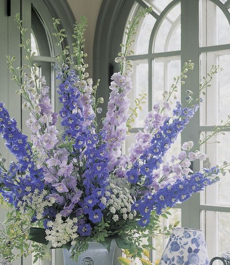 Blue Delphinium Bouquet, Delphinium Bouquet, Larkspur Flower, Delphinium Flowers, Eucalyptus Bouquet, Blue Delphinium, Purple Bouquet, Lavender Garden, Flower Meanings