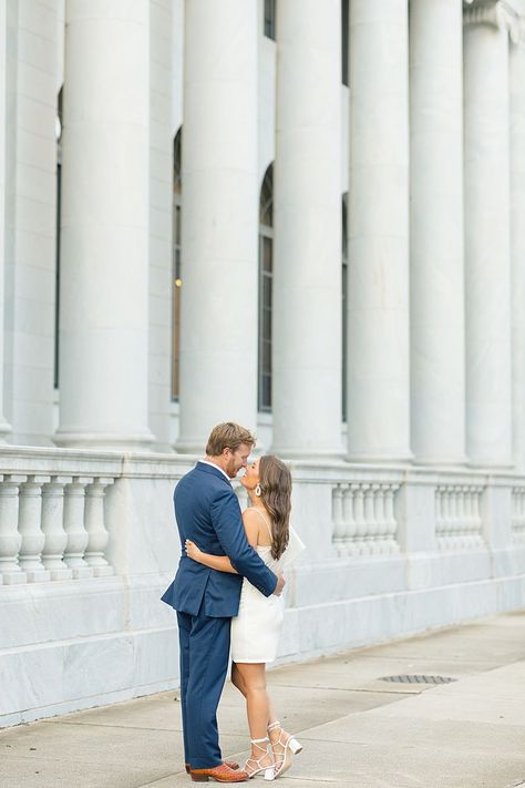 Downtown Birmingham Summer Engagement Session | Birmingham Alabama Wedding Photographer | Megan & Walt | AL Weddings • • • • • #birminghamengagementsession #birminghamproposal #engagementsession #ohwowyes #alabamaweddings #birminghamwedding #wedding #huffpostido #love #pursuepretty #happyengagement #futuremrandmrs #heproposed #shesaidyes #createcultivate #naturallight #alabamaweddingphotographer Birmingham Alabama Photography, Alabama Photography, Capital Building, Birmingham Wedding, Alabama Wedding, Summer Engagement Session, Alabama Weddings, Beautiful Wedding Gowns, Birmingham Alabama