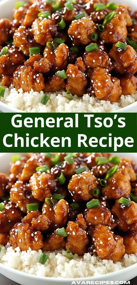 This General Tso’s Chicken recipe features tender chicken pieces coated in a flavorful sauce made with soy sauce, garlic, and ginger. Serve it over rice for a satisfying meal. General Tao Chicken, General Tso's Chicken Recipe, General Tso's Chicken, Crunchy Chicken, Dinner Experience, Tso Chicken, General Tso Chicken, Sweet And Spicy Sauce, General Tso