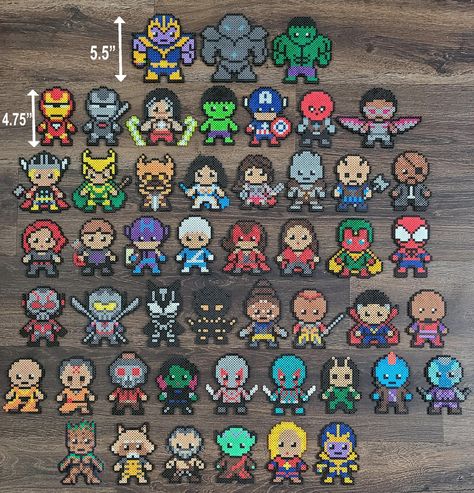 Avengers Perler, Perler Beads Ideas, Easy Perler Bead Patterns, Easy Perler Beads Ideas, Art Perle, Perler Art, Hama Beads Design, Perler Bead Templates, Perler Crafts