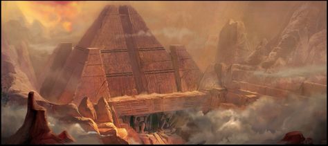 Sith temple on Korriban. Sith Temple, Sci Fi Architecture, Hollow Earth, Star Wars Clone, Sith Empire, Star Wars The Old, Star Wars Sith, Role Player, Star Wars Concept Art