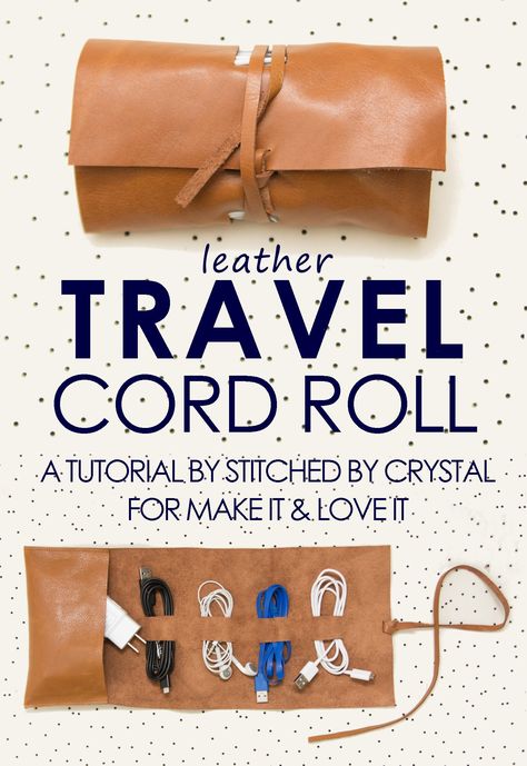 A tutorial to make a leather travel cord wrap. This simple project would be a great gift for any tech lover! Romantic Gifts For Him, Crafts For Teens To Make, Psychological Facts, Sugar Scrub Recipe, Diy Gifts For Him, Cord Wrap, Christmas Gifts For Coworkers, Cord Organization, Secret Ingredient