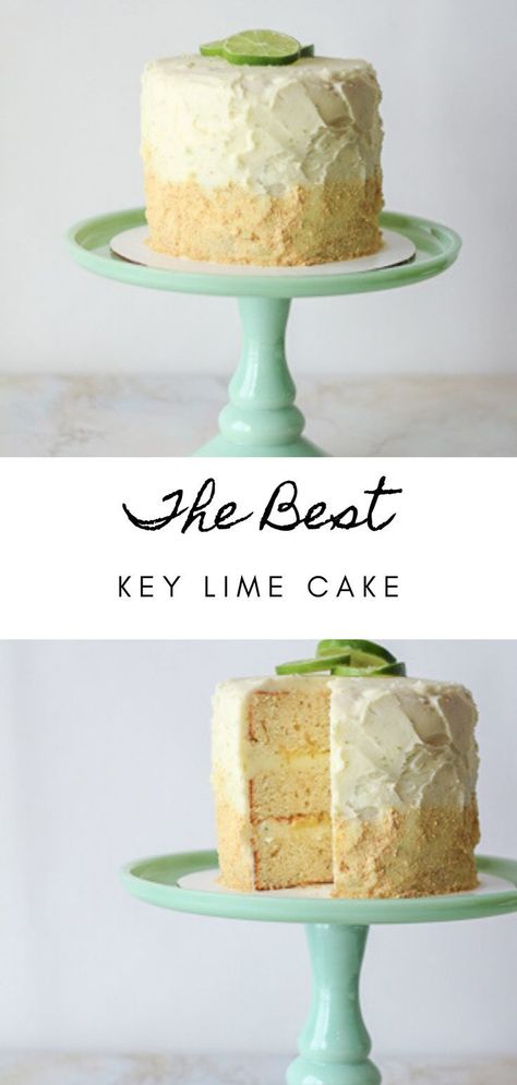 Easy Key Lime Cake, Lime Buttercream Frosting, Key Lime Pie Cake, Key Lime Cake Recipe, Lime Buttercream, Lime Cake Recipe, Key Lime Recipes, Tårta Design, Key Lime Cake