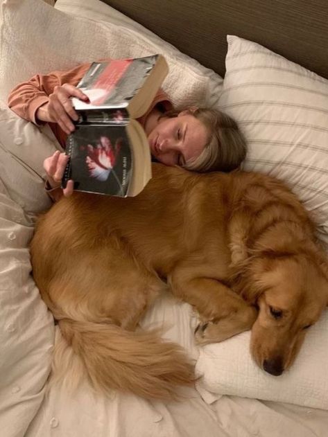 Reading With Dog Aesthetic, Dog Mama, Cute Animal Photos, Girl And Dog, Sweet Animals, Cuteness Overload, Dog Person, Puppy Love