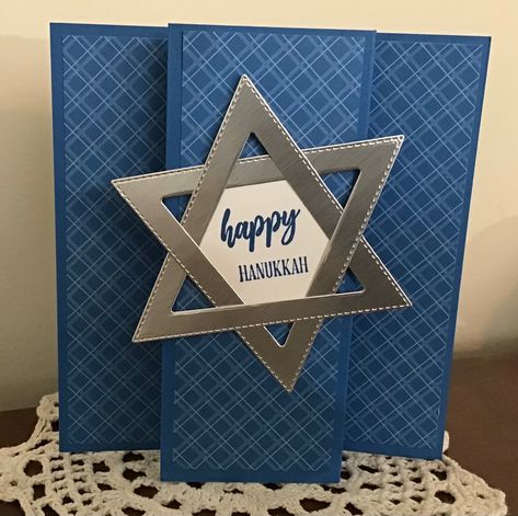 Stampin Up Hanukkah Cards, Hannukah Cards Diy, Hannakah Cards, Hannakuh Cards, Funny Hanukkah Cards, Hanukkah Cards Handmade, Happy Hanukkah Cards, Chanukah Cards, Jewish Holiday Cards