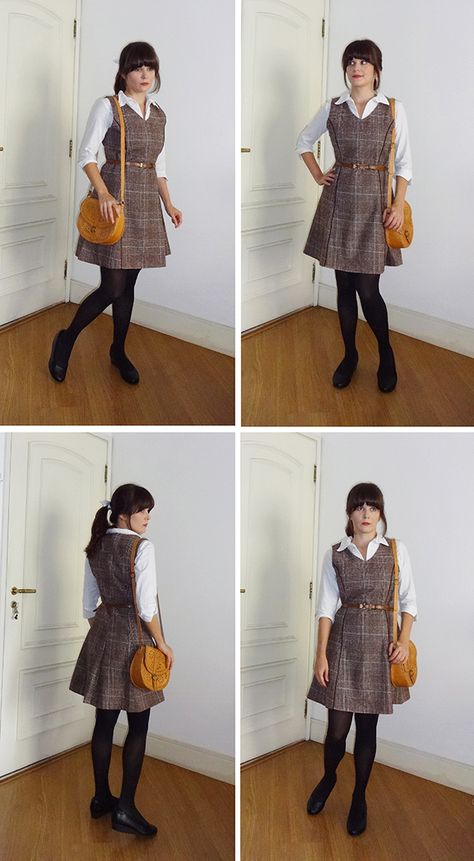 500 days of Summer Project: April 2015 500 Days Of Summer Outfits, Summer Finn, Summer Apartment, Zooey Deschanel Style, Classic Summer Outfits, Social Clothes, Grey Pleated Skirt, 500 Days Of Summer, 500 Days