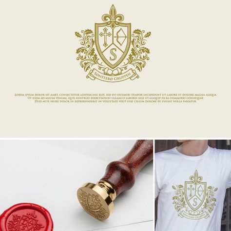 Coat of arms by Clewon Modern Coat Of Arms, Coat Of Arms Logo, Coat Of Arms Design, Joe Black, Logo Design Typography, Wine Design, Brand Fonts, Coat Of Arm, Best Logo Design