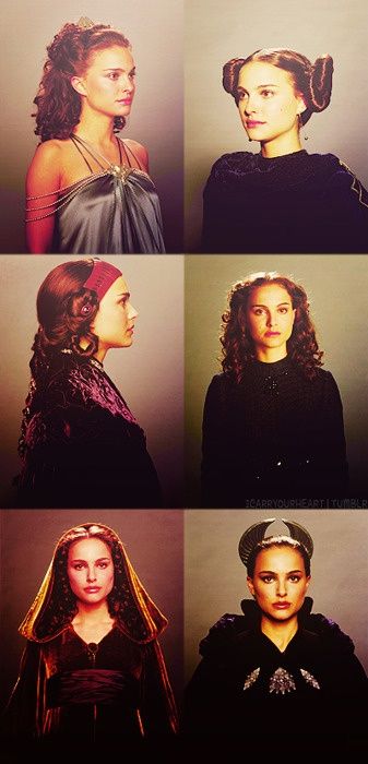 The faces of Padme Amidala Padme Fashion, Princess Amidala, Star Wars Padme Amidala, Amidala Star Wars, Padmé Amidala, Queen Amidala, Ella Enchanted, Star Wars Padme, Revenge Of The Sith