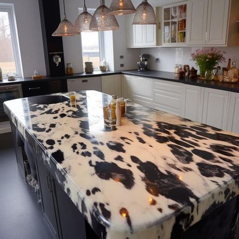 Cow Print Kitchen, Kitchen Goals, Cow Print, Countertops, Cow, Dream House, Couture